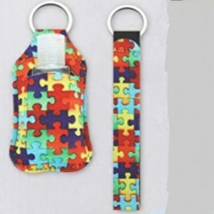 3 Piece Set Empty Refillable Bottle Key Chain